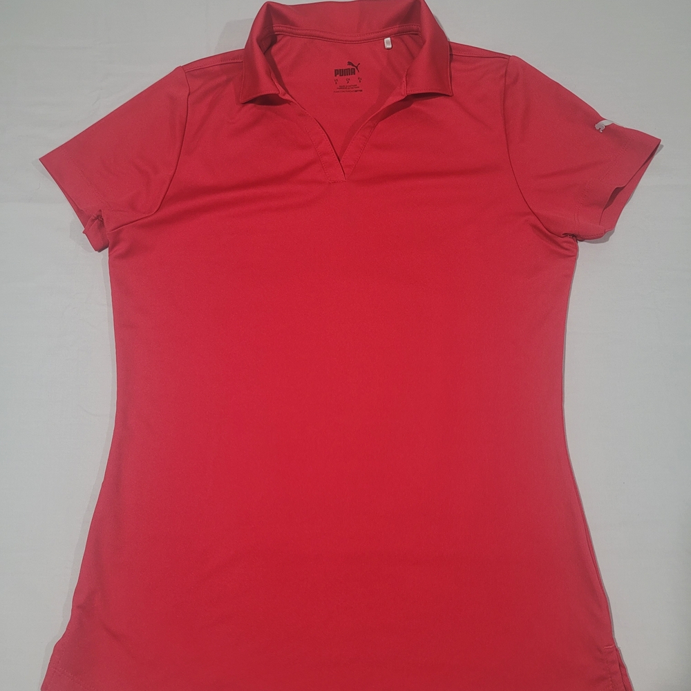 Puma Women’s Red Short-Sleeve Polo Top